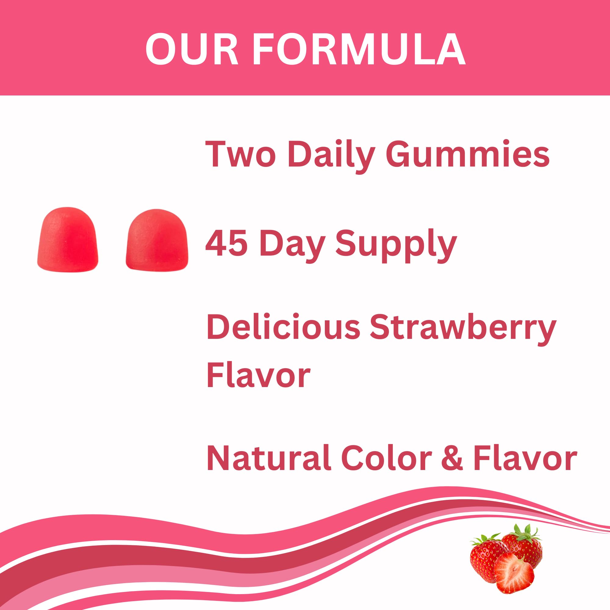 Close-up of GREEN FIELD NUTRITIONS Halal Biotin Gummies strawberry flavour