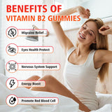 Close-up of GrnLife Vitamin B2 Gummies showing texture