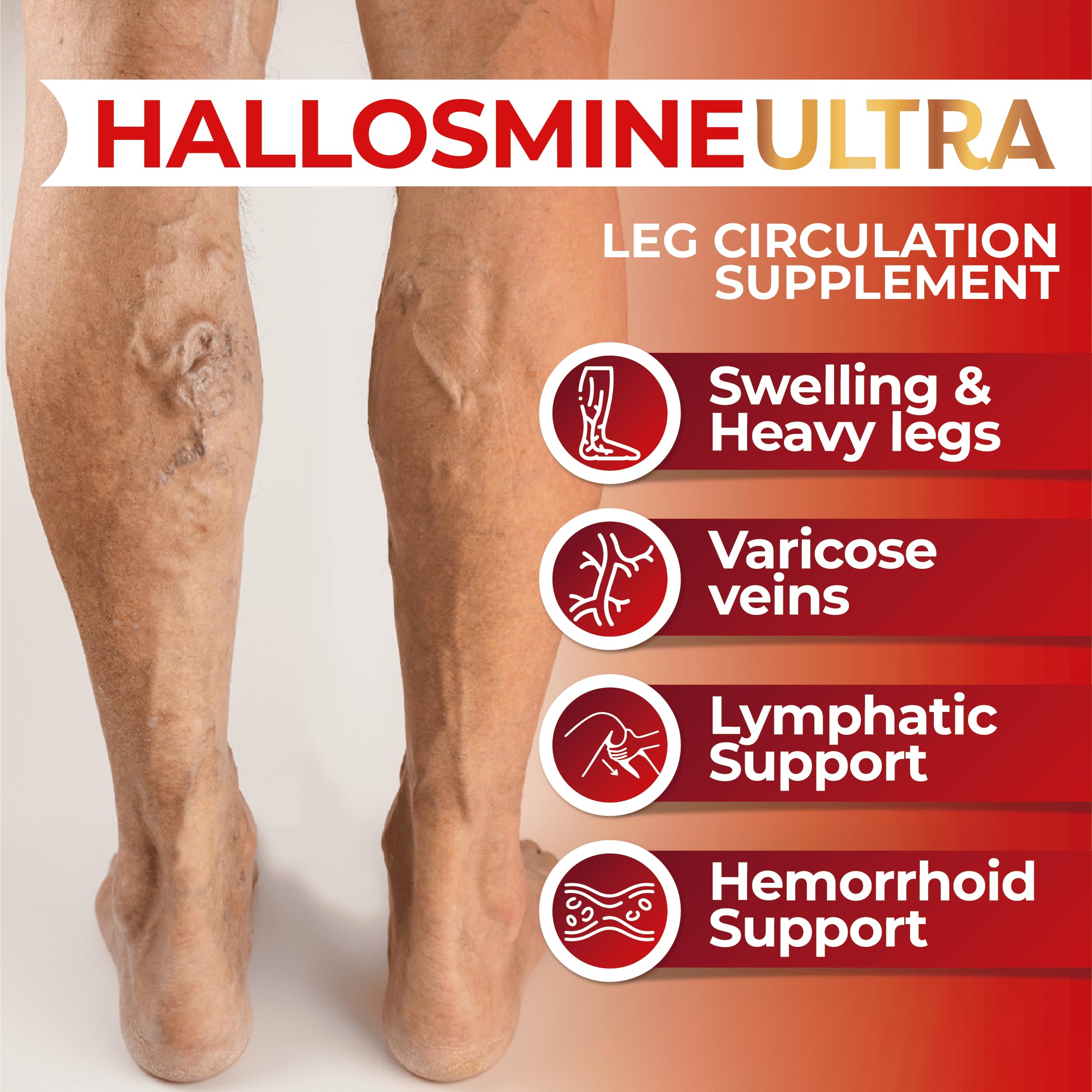 Close-up of Hallusa Natural Diosmin & Hesperidin Capsules