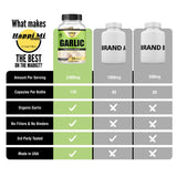 Close-up of Happi Mi Nutrition Garlic Capsules showing vegetarian capsule