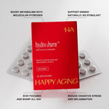 Close-up of Happy Aging Effervescent Magnesium Tablet in water