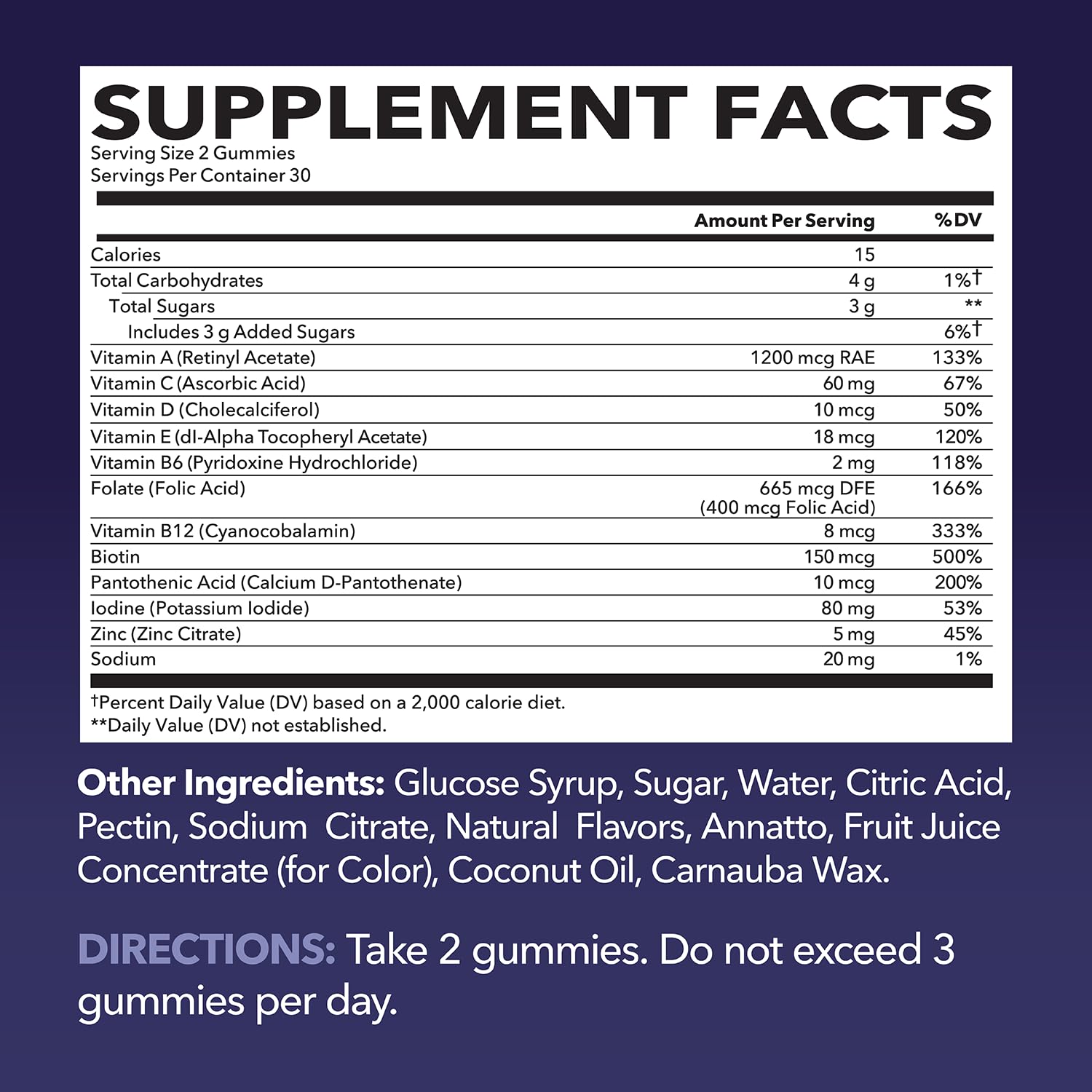 Close-up of HAVASU NUTRITION gummy vitamins