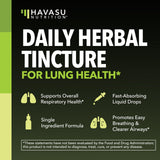 Close-up of HAVASU NUTRITION Organic Mullein Leaf Extract liquid