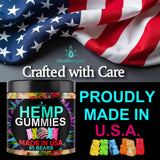 Close-up of Healthergize Hemp Gummies in assorted flavours