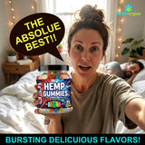 Close-up of Healthergize Hempseed Oil Gummies tropical flavour