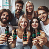Close-up of Healthergize Organic Hemp Seed Oil bottle