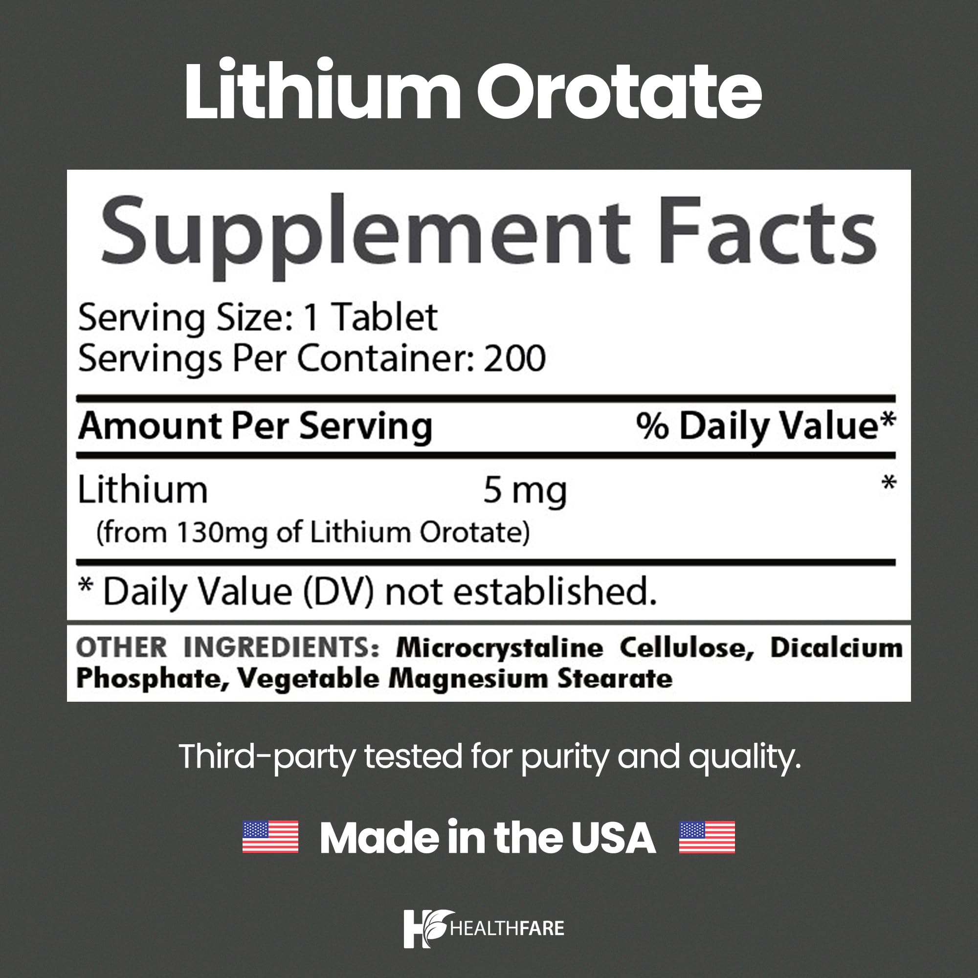 Close-up of Healthfare Trace Mineral Tablets with tablet size context