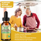 Close-up of Healtionist Calcium Citrate Liquid Drops label