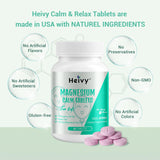 Close-up of Heivy Calm & daily wellness Tablets showing easy-to-swallow shape