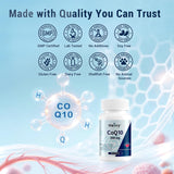 Close-up of Heivy CoQ10 capsules