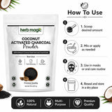 Close-up of Herb Magic Coconut Charcoal Powder texture