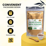 Close-up of Herb To Body Muira Puama Bark Powder texture