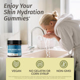 Close-up of HERBAMAMA Hyaluronic Acid Gummies with mango flavour