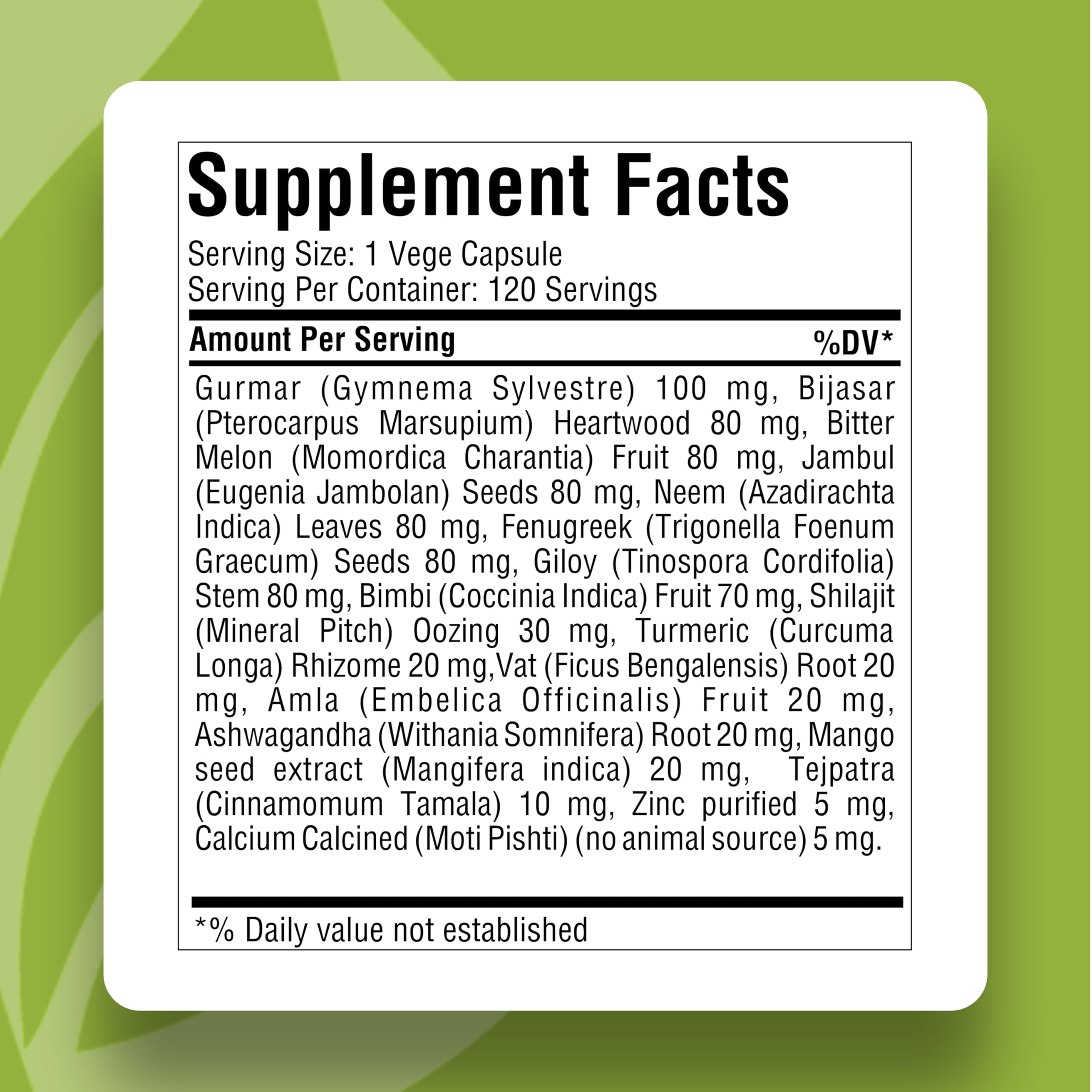 Close-up of Herbsforever Ayurvedic Herbal Formula capsules