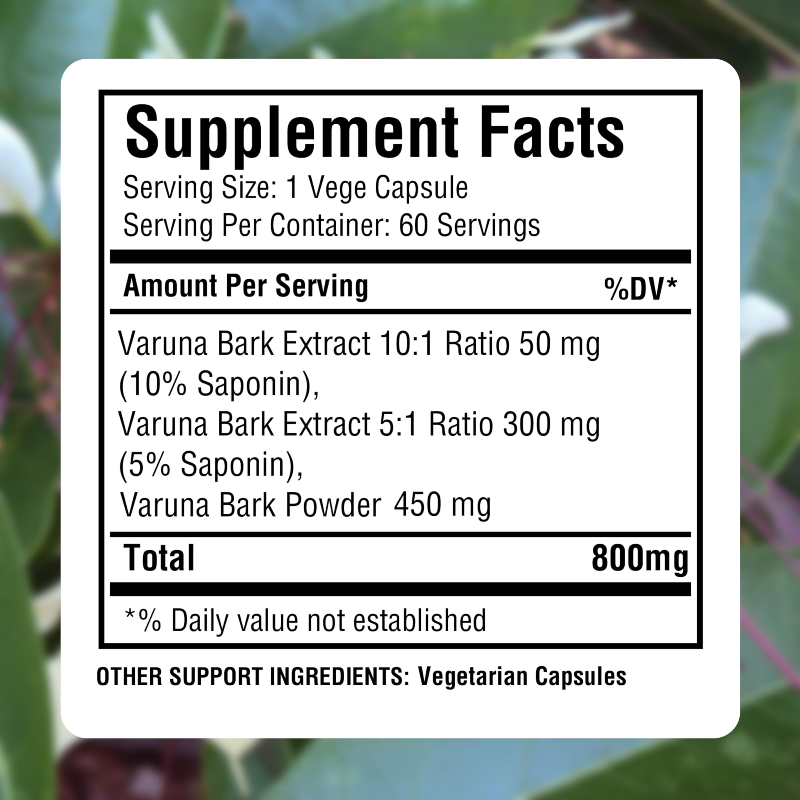 Close-up of Herbsforever Varuna Ayurvedic Capsules bottle