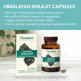 Close-up of Himalaya Shilajit Capsules showing the vegan capsule