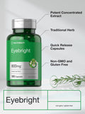 Close-up of Horbäach Eyebright Capsules showing quick release feature