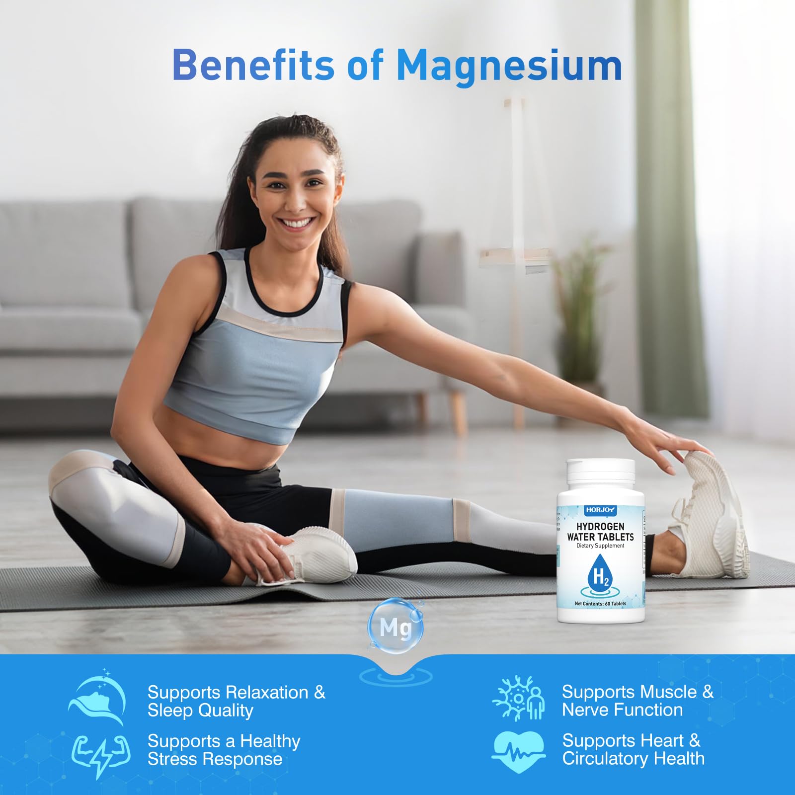 Close-up of Horjoy Magnesium Tablets