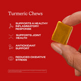 Close-up of HumanN Turmeric Chews with orange citrus flavour