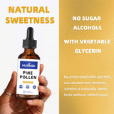 Close-up of HUXINSK Pine Pollen Liquid Drops label