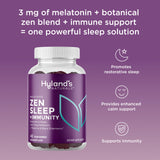 Close-up of Hyland's Zen Sleep & daily wellness Gummies mixed-berry flavour