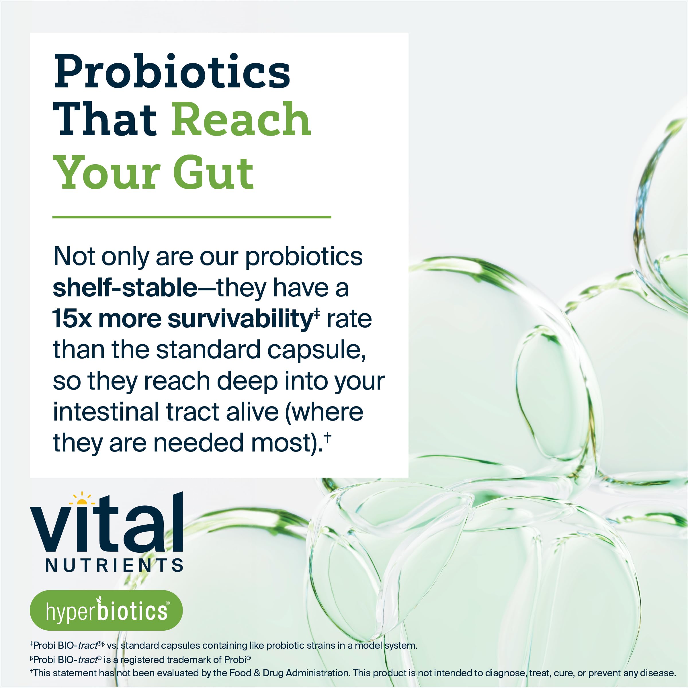 Close-up of Hyperbiotics Daily Probiotic tablet