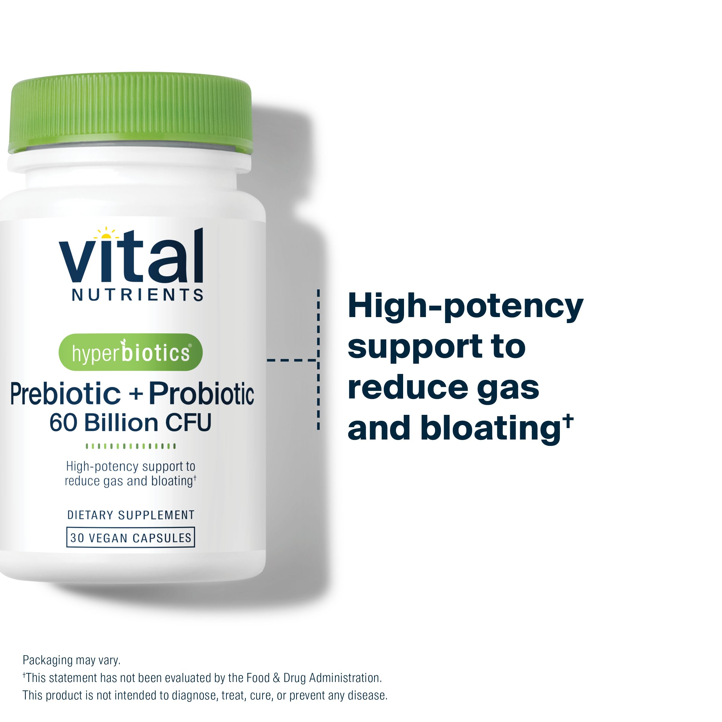 Close-up of Hyperbiotics Prebiotic and Probiotic Capsules