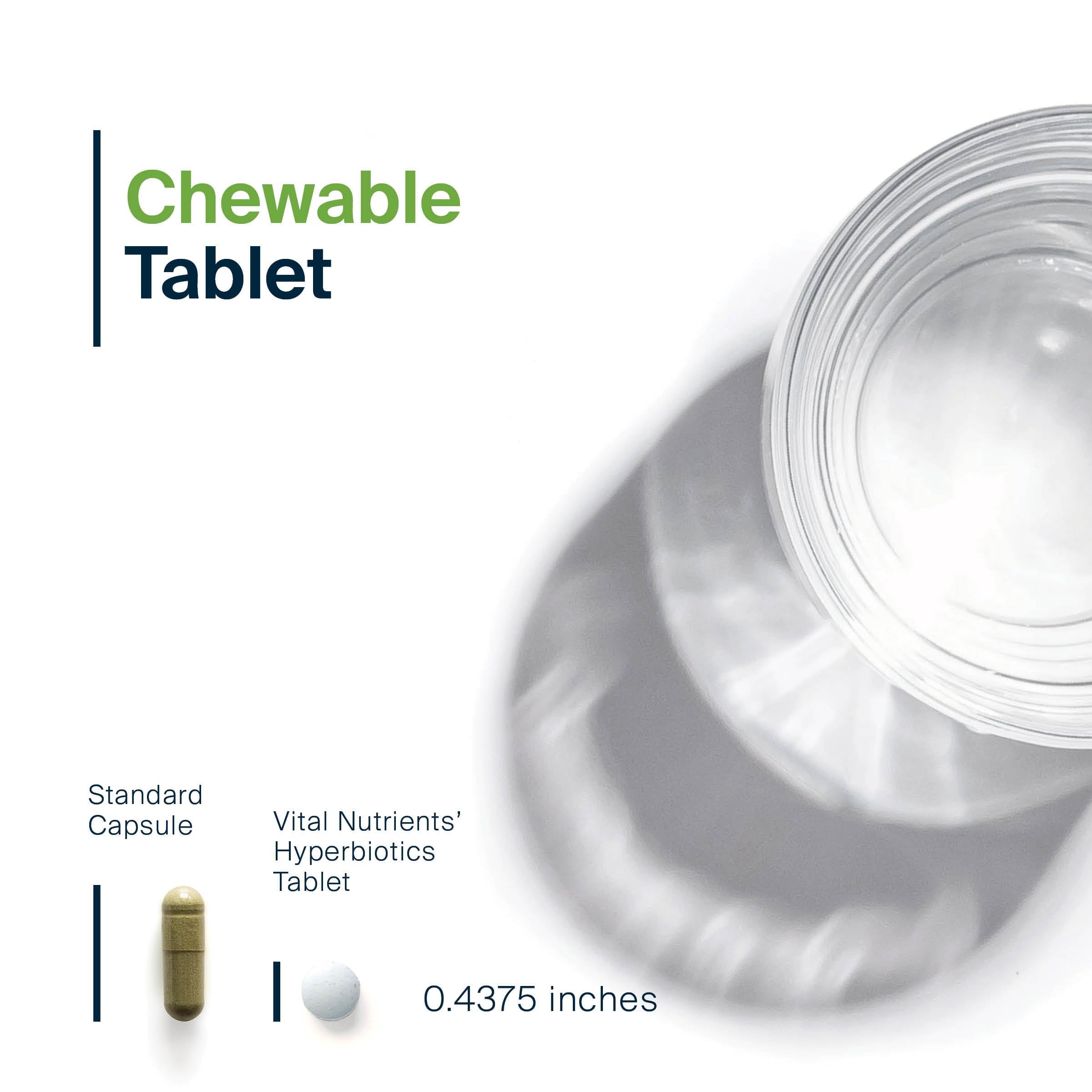 Close-up of Hyperbiotics Probiotic for Kids chewable tablet