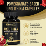 Close-up of Igo Labs Urolithin A capsules