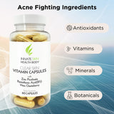 Close-up of Innate Skin Clear Skin Capsules showing ingredient list