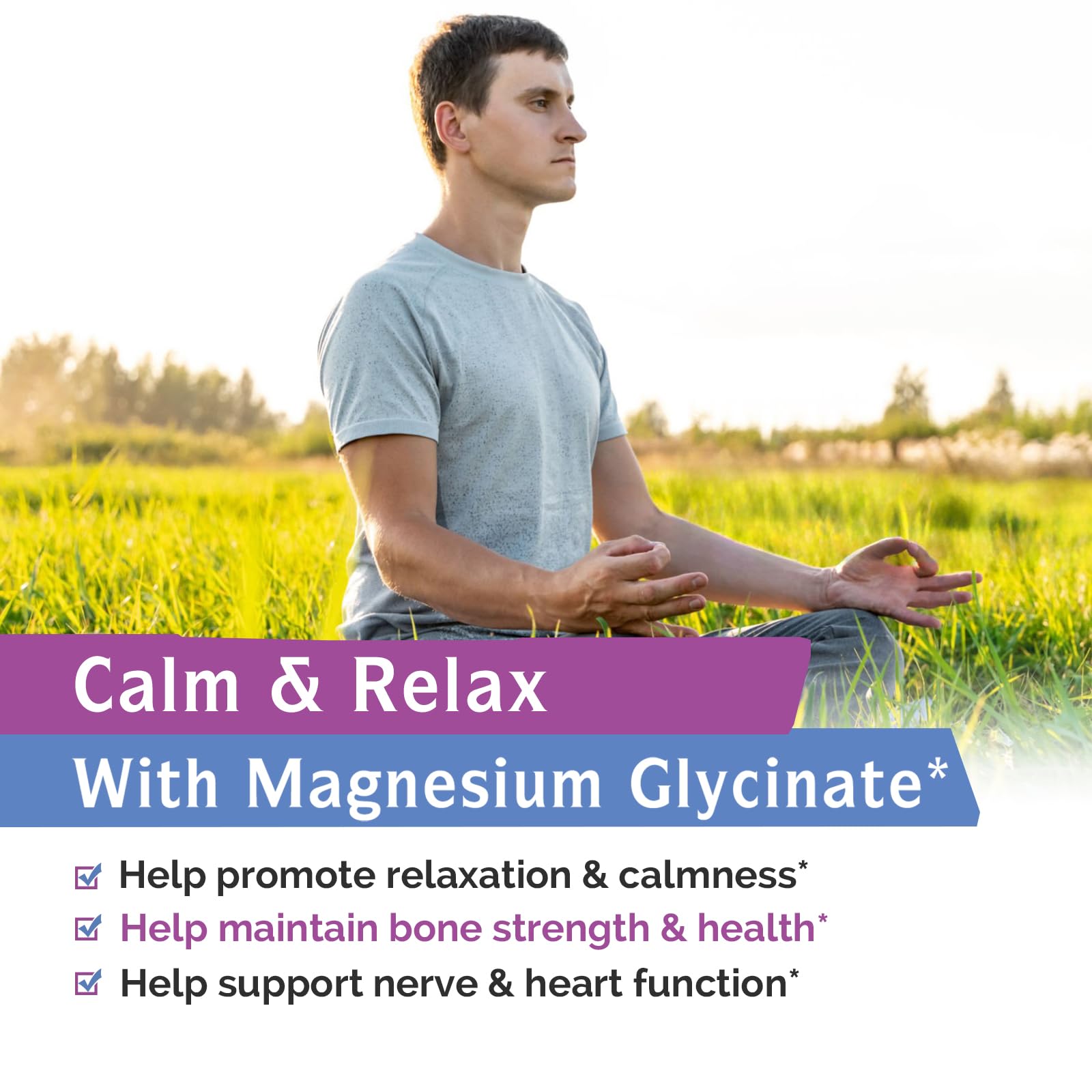 Close-up of Innate Vitality Magnesium Glycinate capsules