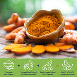 Close-up of Innate Vitality Turmeric Curcumin capsules