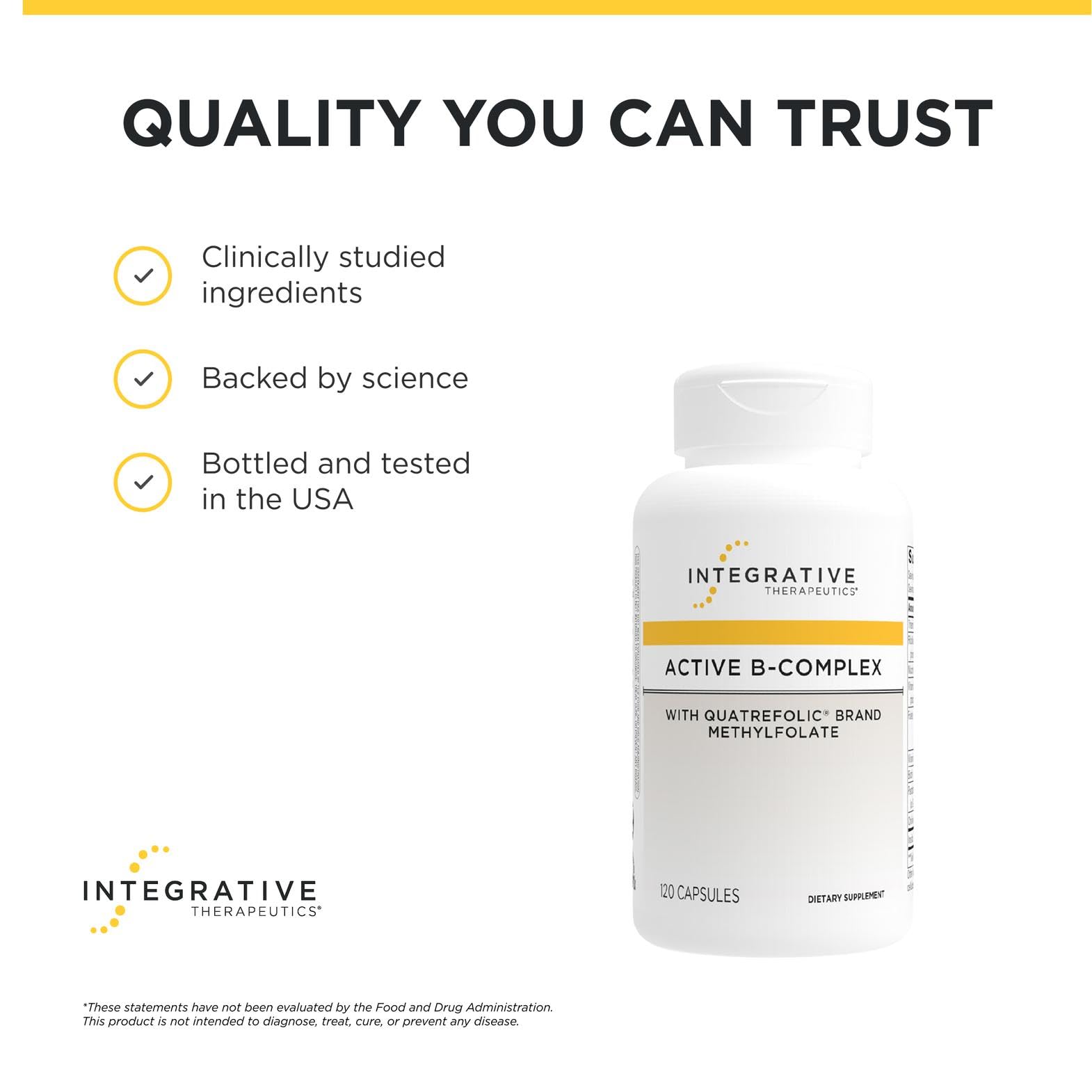 Close-up of Integrative Therapeutics Active B-Complex capsules