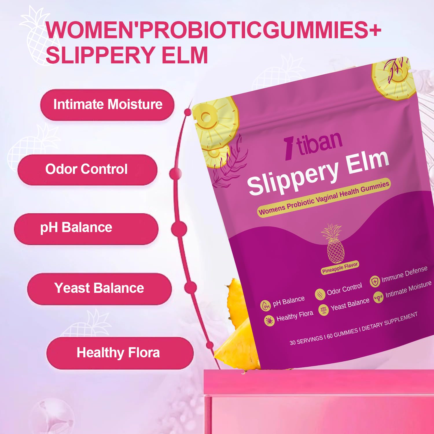 Close-up of Itiban Women's Wellness Gummies showing texture