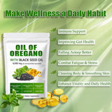 Close-up of ixarco Oil of Oregano Softgels capsules