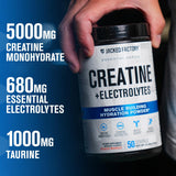 Close-up of Jacked Factory Creatine + Electrolytes powder