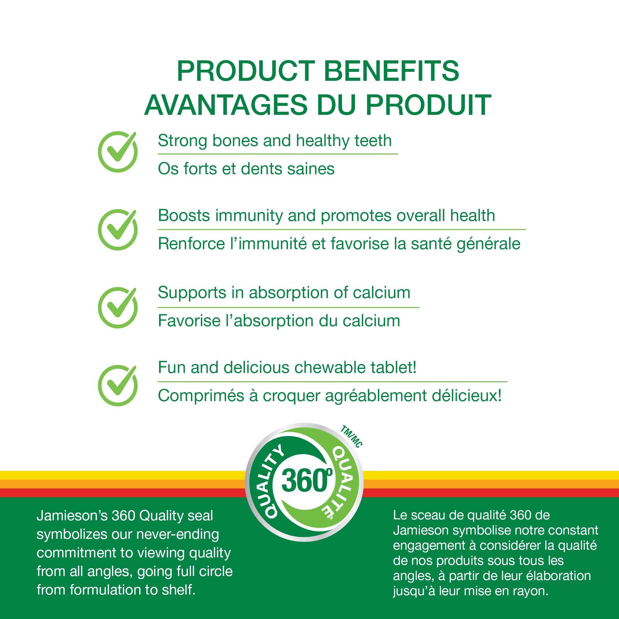 Close-up of Jamieson Laboratories Vitamin D3 Chewables