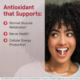 Close-up of Jarrow Formulas Alpha Lipoic Sustain 300mg tablet