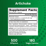 Close-up of Jarrow Formulas Artichoke 500mg Veggie Capsules
