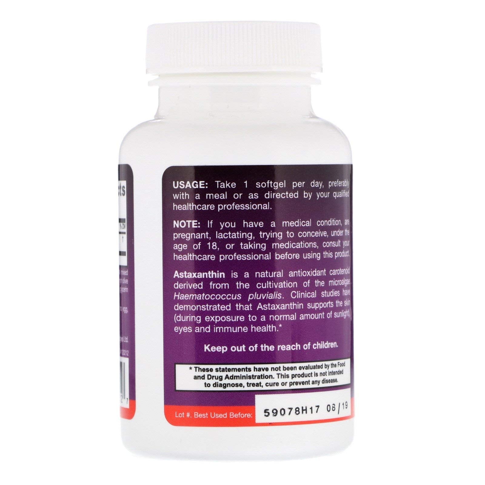 Close-up of Jarrow Formulas AstaPure Astaxanthin softgel
