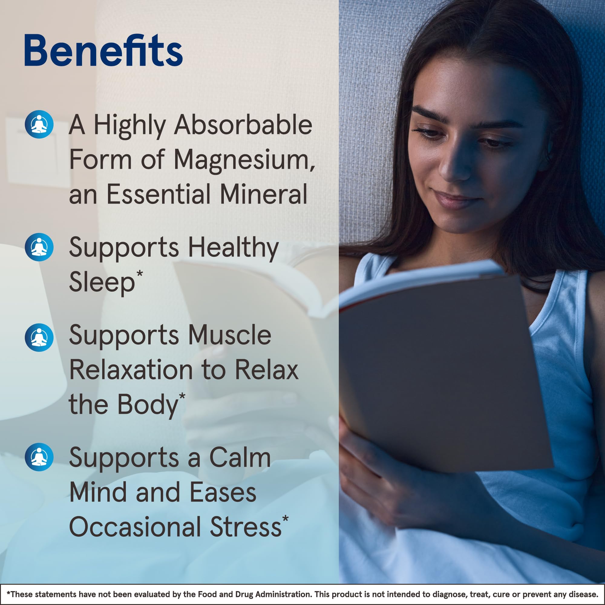 Close-up of Jarrow Formulas Magnesium Glycinate capsules