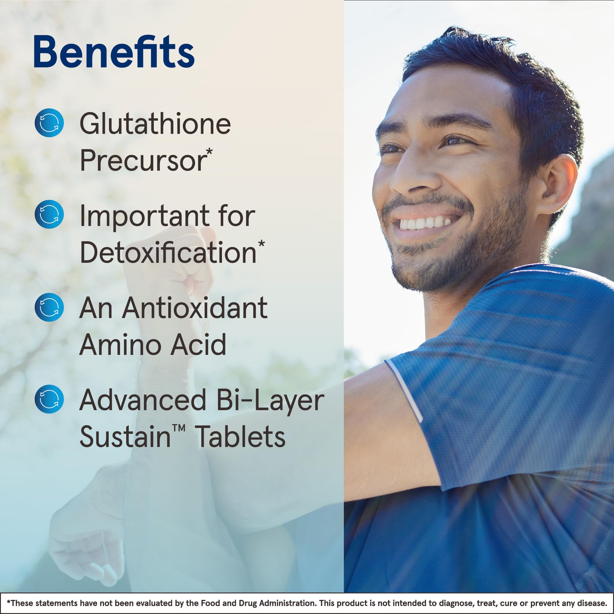 Close-up of Jarrow Formulas NAC Supplement 600mg tablet