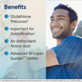 Close-up of Jarrow Formulas NAC Supplement 600mg tablet