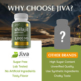 Close-up of Jiva Botanicals Shilajit Gummies showing texture