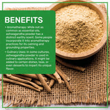 Close-up of Jiva Organics Organic Ashwagandha Root Powder texture