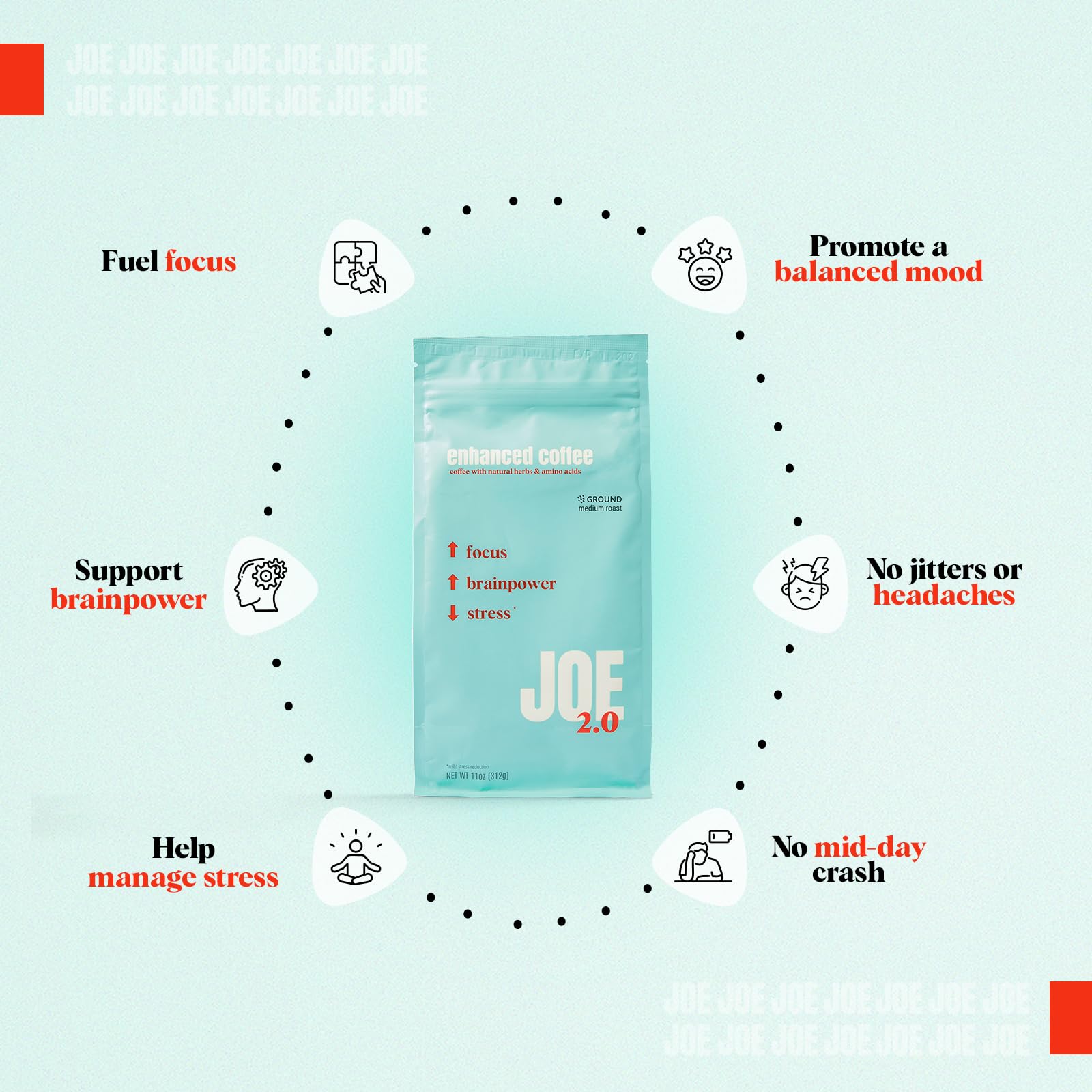 Close-up of Joe 2.0 Mushroom Coffee powder