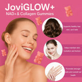 Close-up of Jovi Glow Collagen Gummies showing texture