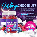 Close-up of Just Nutrients Melatonin Gummies showing mixed berry flavour