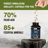 Close-up of Kapiva Shilajit vegan capsules