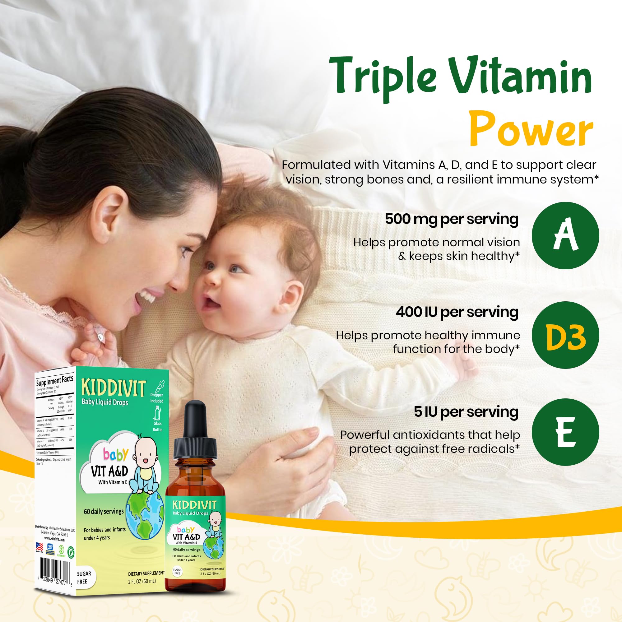 Close-up of Kiddivit Multivitamins dropper for accurate dosing